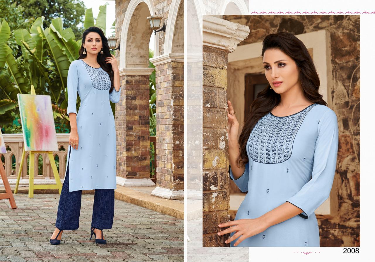 HARIYAALI KUNTUM New Exclusive Wear Designer Rayon Latest Kurti With Bottom Collection